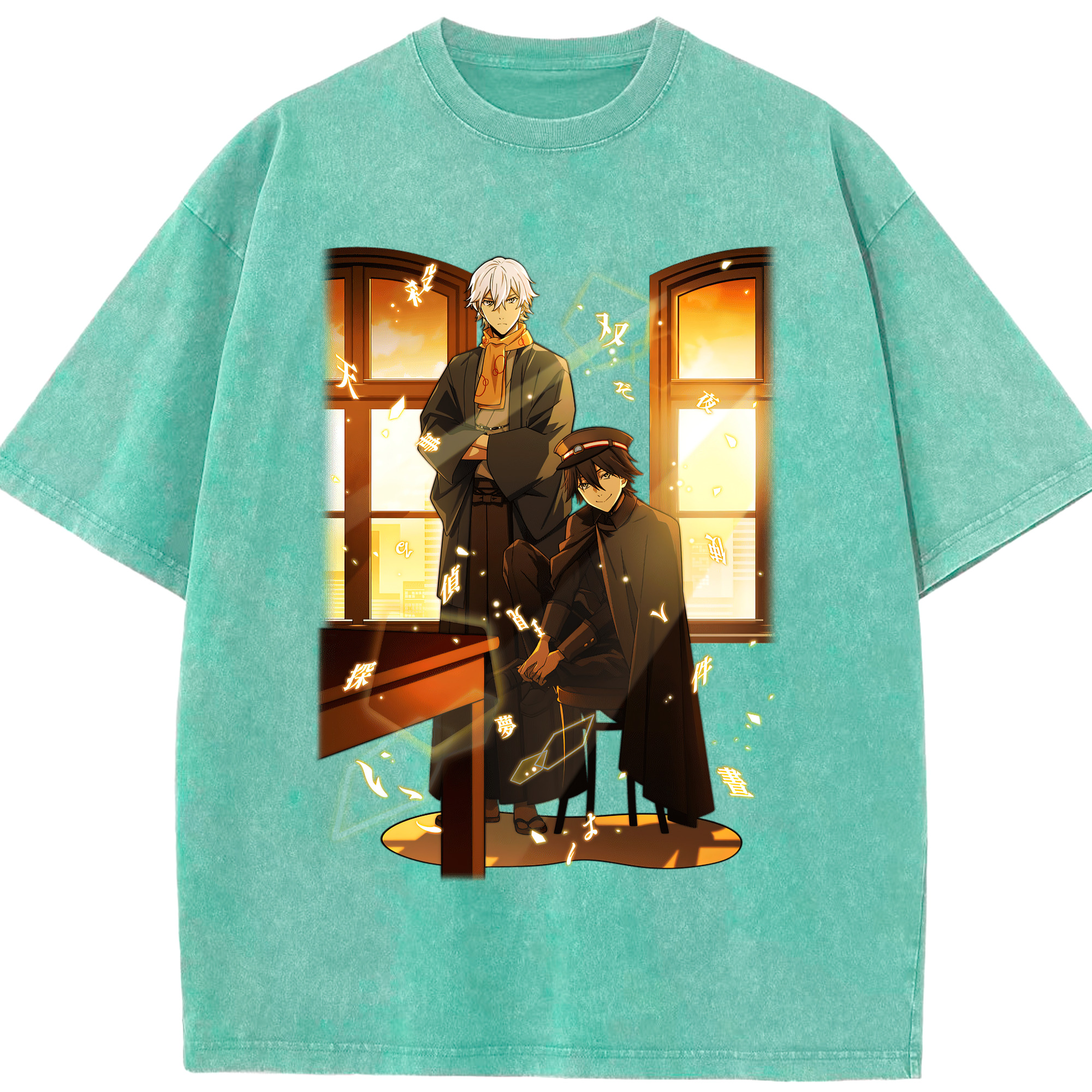 （画像用） 文豪ストレイドッグス Bungo Stray Dogs 綿100% ヴィンテージ風 半袖Tシャツ（フロントプリント）